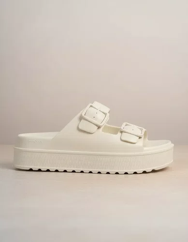 Sandalia Papete Moleca Birken Feminina Branco Off