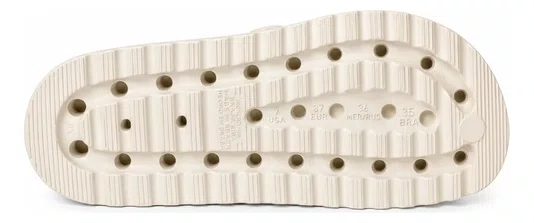 Sandalia Papete Moleca Birken Feminina Branco Off