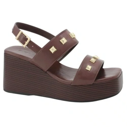 Sandalia Quiz Plataforma Casual Feminino Marrom