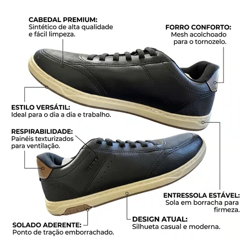 Sapatenis Strike Fenix Masculino Preto