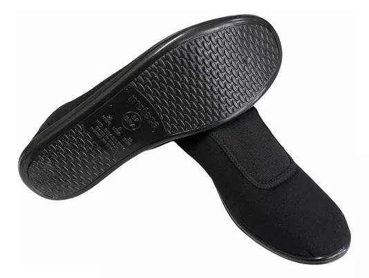 Sapatilha Feminina Conforto Com Elástico Moleca Preto