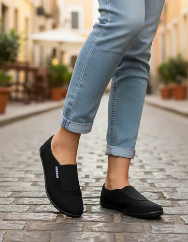 Sapatilha Feminina Conforto Com Elástico Moleca Preto