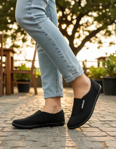 Sapatilha Feminina Conforto Com Elástico Moleca Preto