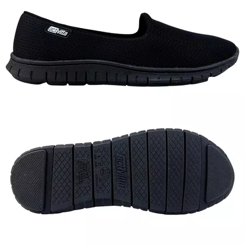 Sapato Actvitta Slip On Feminino Preto