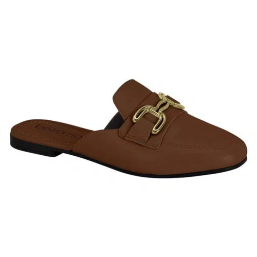 Sapato Beira Rio Mule Feminino Conhaque