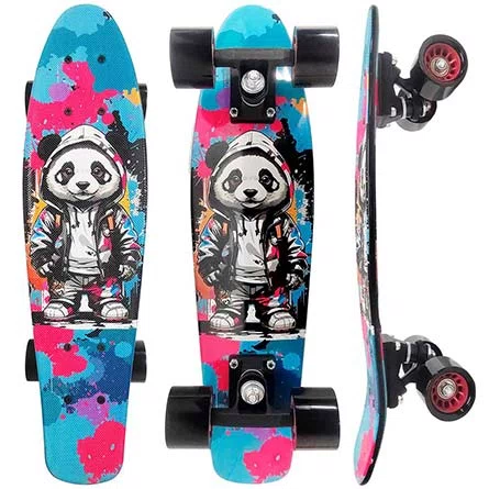 Skate Mini Cruiser - Estampa Both Sides (Panda)