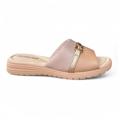 Tamanco Comfortflex Caqui Ouro Feminino