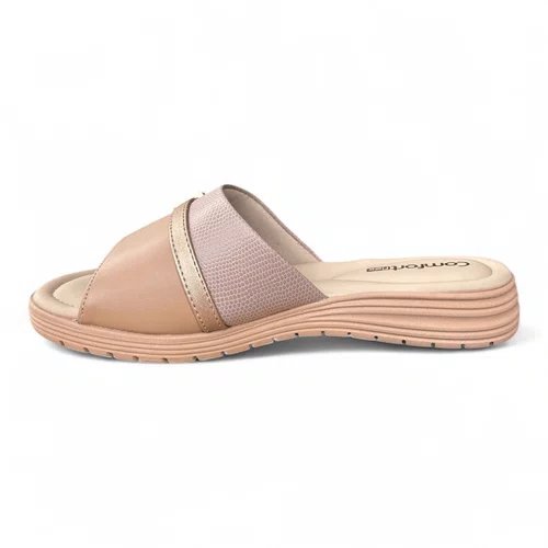 Tamanco Comfortflex Caqui Ouro Feminino