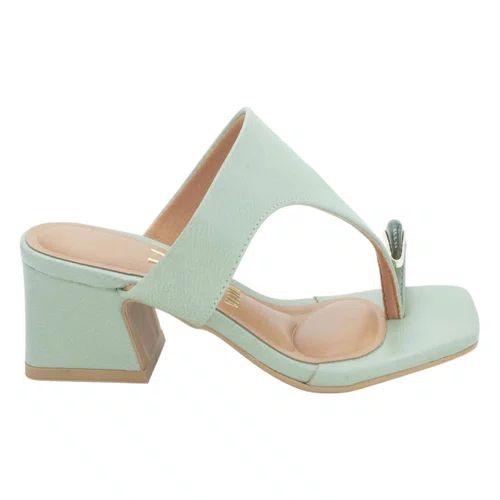 Tamanco Vizzano Salto Bloco Feminino Verde Luna