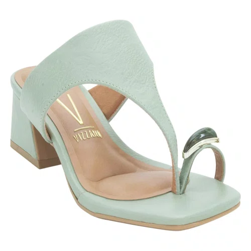 Tamanco Vizzano Salto Bloco Feminino Verde Luna