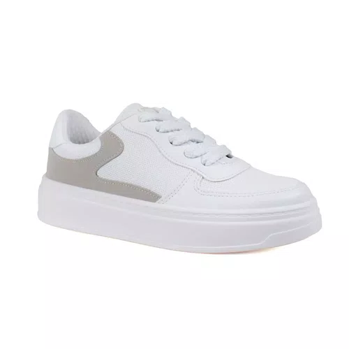 Tenis Beira Rio Feminino Branco com Cinza