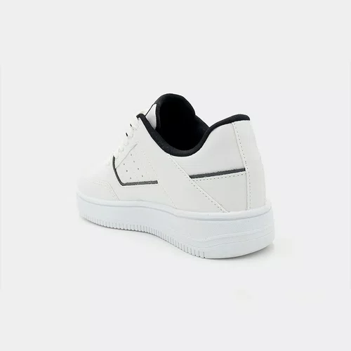 Tênis Casual Ollie Feminino Bliss Conforto Branco com Preto