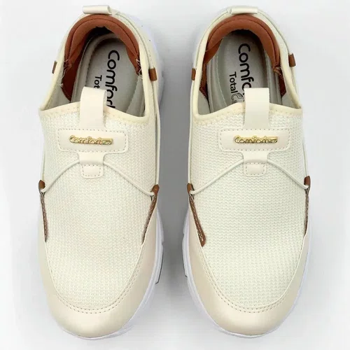 Tenis Comfortflex Casual Feminino Bege
