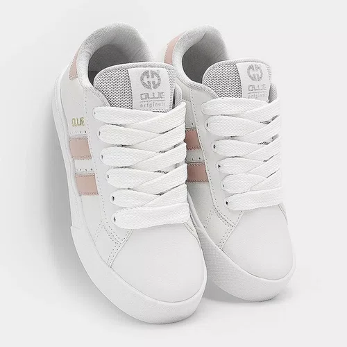 TÊNIS OLLIE SPACE 2 FEMININO CASUAL Branco com Rosa