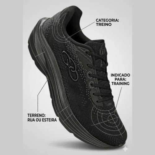 Tenis Olympikus Soma Unissex Preto