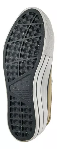 Tênis Street Bege Plataforma Feminino Casual
