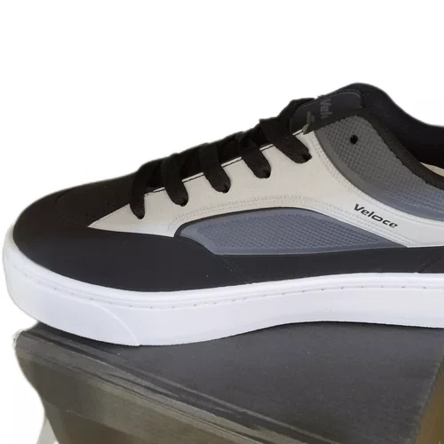 Tenis Veloce Casual Masculino Preto/Grafite