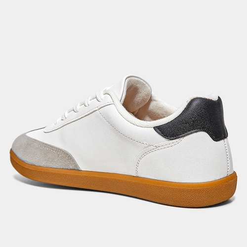 Tenis Vizzano Casual Unisex Branco com Detalhes Preto e Cinza