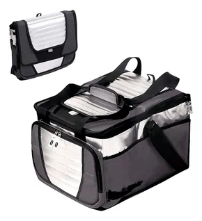 Bolsa Térmica Ice Cooler Dobrável 36L Com Divisória Cinza Mor