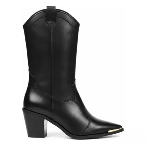Bota Country Moleca Ana Castela Bico Fino Preto
