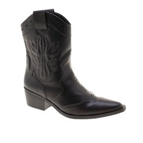 Bota Feminina Sua Cia Ana Castela Country Western Bico Fino Preto