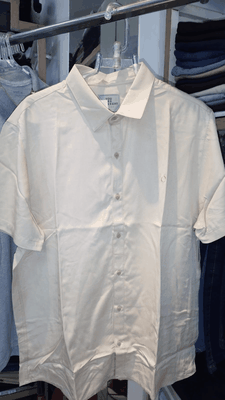 Camisa de Botão Manga Curta Bege Pro Surf