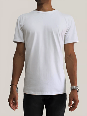 Camisa Masculina Básica  MMT Essenciais Branca