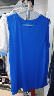 Camiseta Regata Azul 100% Poliéster Pro Surf