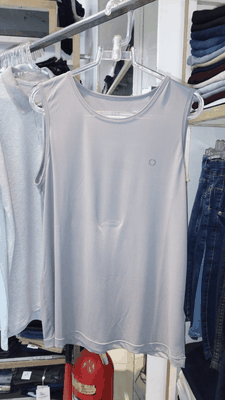 Camiseta Regata Cinza 100% Poliéster Pro Surf