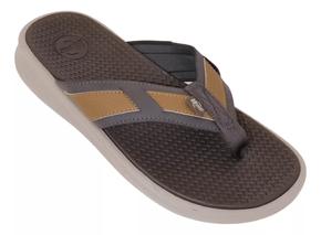 Chinelo Brsport Masculino Dedo Slide Rasteira Cor Café