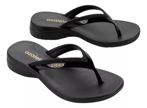 Chinelo Feminino Azaleia Adri Confortável E Leve Tamanco Preto