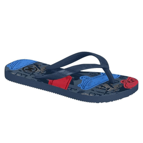 Chinelo Infantil Molekinha Masculino Azul com Desenhos