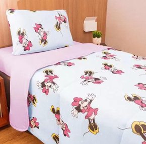Edredom Dupla Face Disney Mickey Minnie