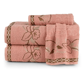 Kit de Toalha de Banho Mafratex Hortência Goiaba