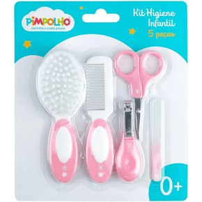Kit Higiene Infantil 5 Peças Rosa Pimpolho