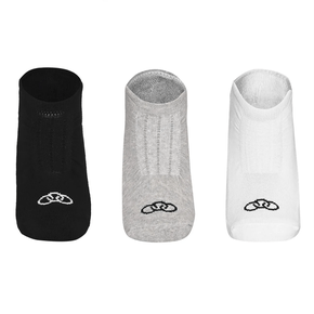 Kit Meia Olympikus Invisível 3 Pares -Branco-Preto-Cinza