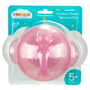 Kit Refeição Infantil Bowl Pimpolho Rosa