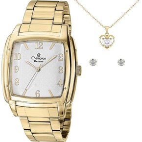 Kit Relogio Champion Feminino Passion com Colar e Brincos
