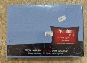 Lençol de Solteiro com Elastico Avulso Azul