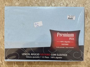 Lençol de Solteiro com Elastico Avulso Azul bebe