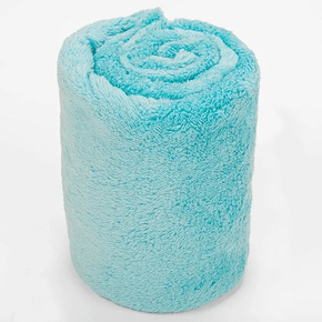 Manta de Microfibra Soft Azul Bebê Bublim Lisa