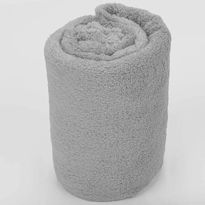 Manta de Microfibra Soft Cinza Bublim Lisa