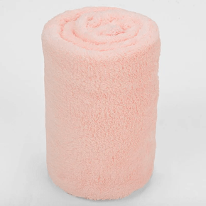 Manta de Microfibra Soft Rosa Bebê Bublim Lisa