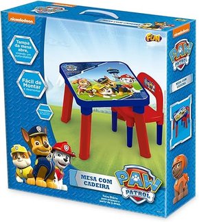 Mesinha Infantil com Cadeiras da Patrulha Canina