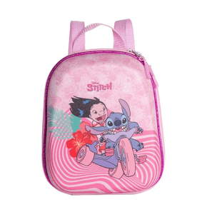 Mochila/Lancheira de Costas Stitch Rosa