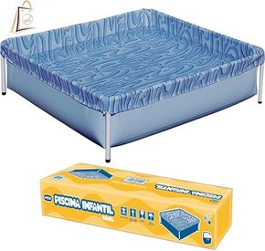 Piscina Infantil 400L Desmontavel Estruturada Quadrada