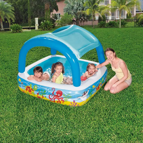 Piscina Inflavel Cobertura Amigos do Mar 330L