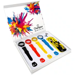 Relogio Champion Original Troca Pulseiras Fundo Branco