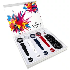 Relogio Champion Original Troca Pulseiras Fundo Preto