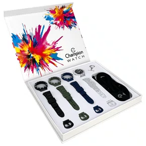 Relogio Champion Original Troca Pulseiras Fundo Preto